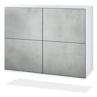 KOMMODE Rova Beton Oxid Optik - Hellgrau, Holzwerkstoff (92.5/73.5/35cm) - Vladon