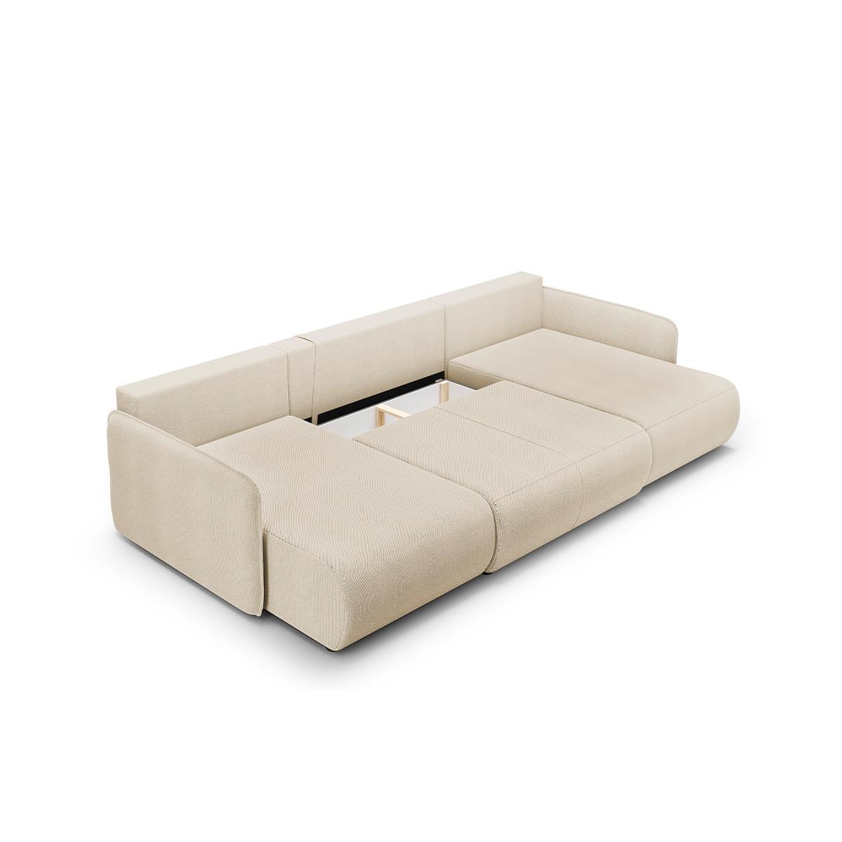 PANORAMASOFA Claudio 5 Sitzplätze Beige - Beige, Holz (290/86/148cm) - Petits-meubles