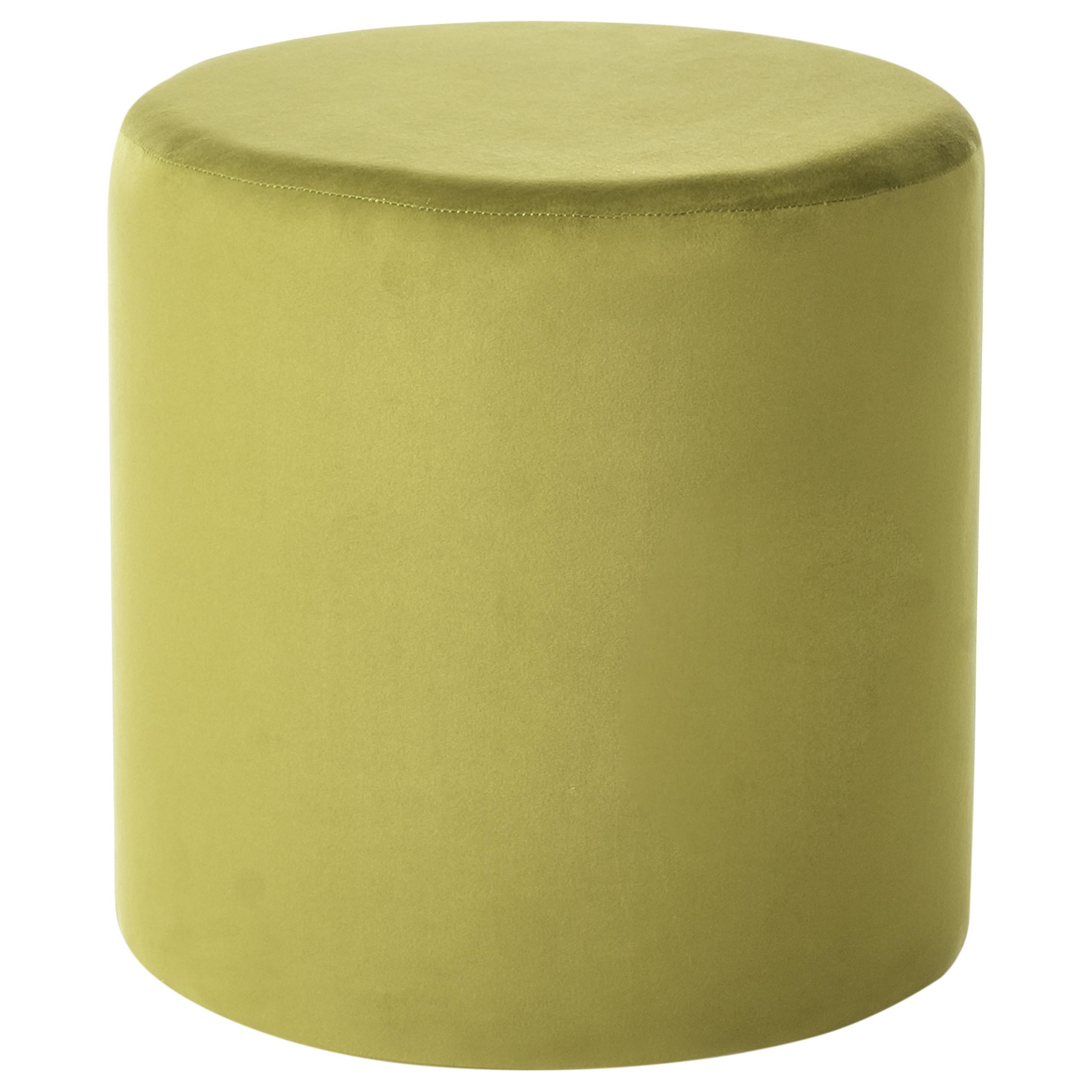 POUF Olivgrün Lovett - Grün, Textil (47/46/47cm) - Beliani