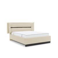 POLSTERBETT Hamilton Magic Velvet Set.3 - Creme, Holzwerkstoff/Textil (140/200cm) - Fun Möbel