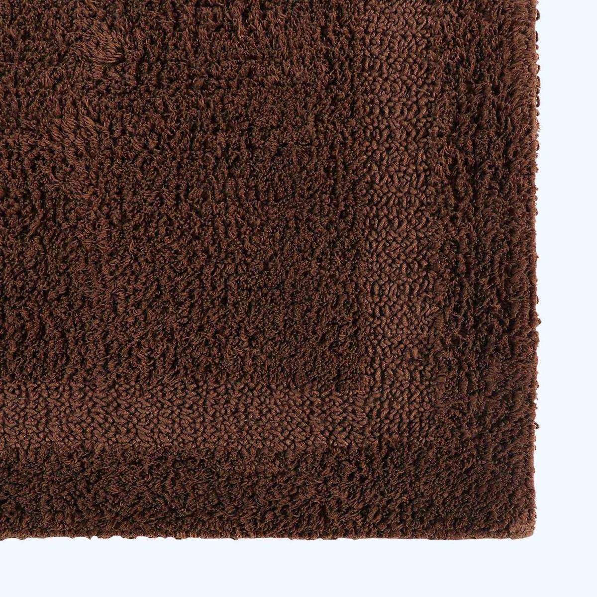 BADEMATTE 50/80 cm, 100% Baumwolle, wendbar - Braun, Textil (50/80cm) - Homescapes