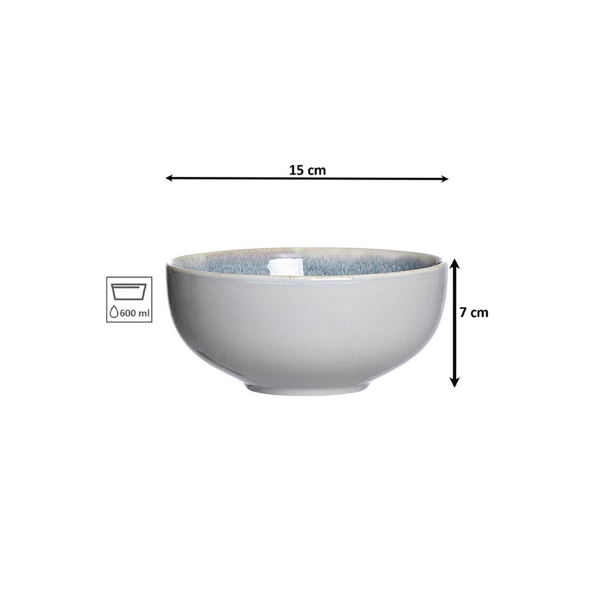 MÜSLISCHALEN Skagen Stone grau ø 15 cm 6er Set - Grau, Keramik (15cm) - Ritzenhoff Breker