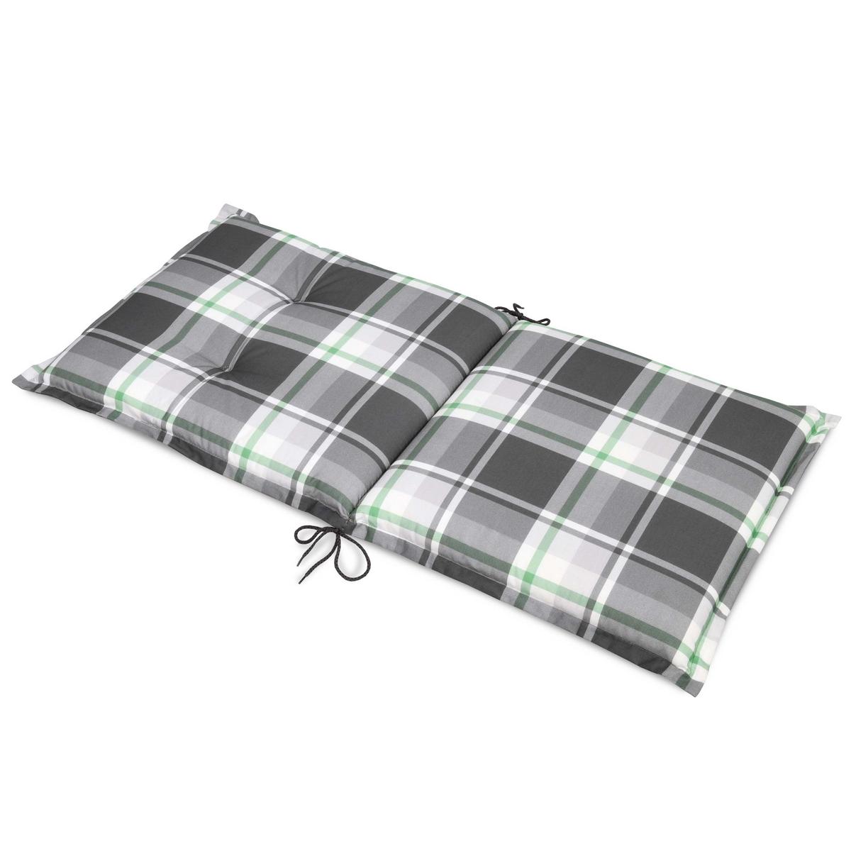 NIEDERLEHNERAUFLAGE Sunny BK 100/50/6cm Mintgrün-Kariert - Mintgrün, Textil (50/6/100cm) - Beautissu 