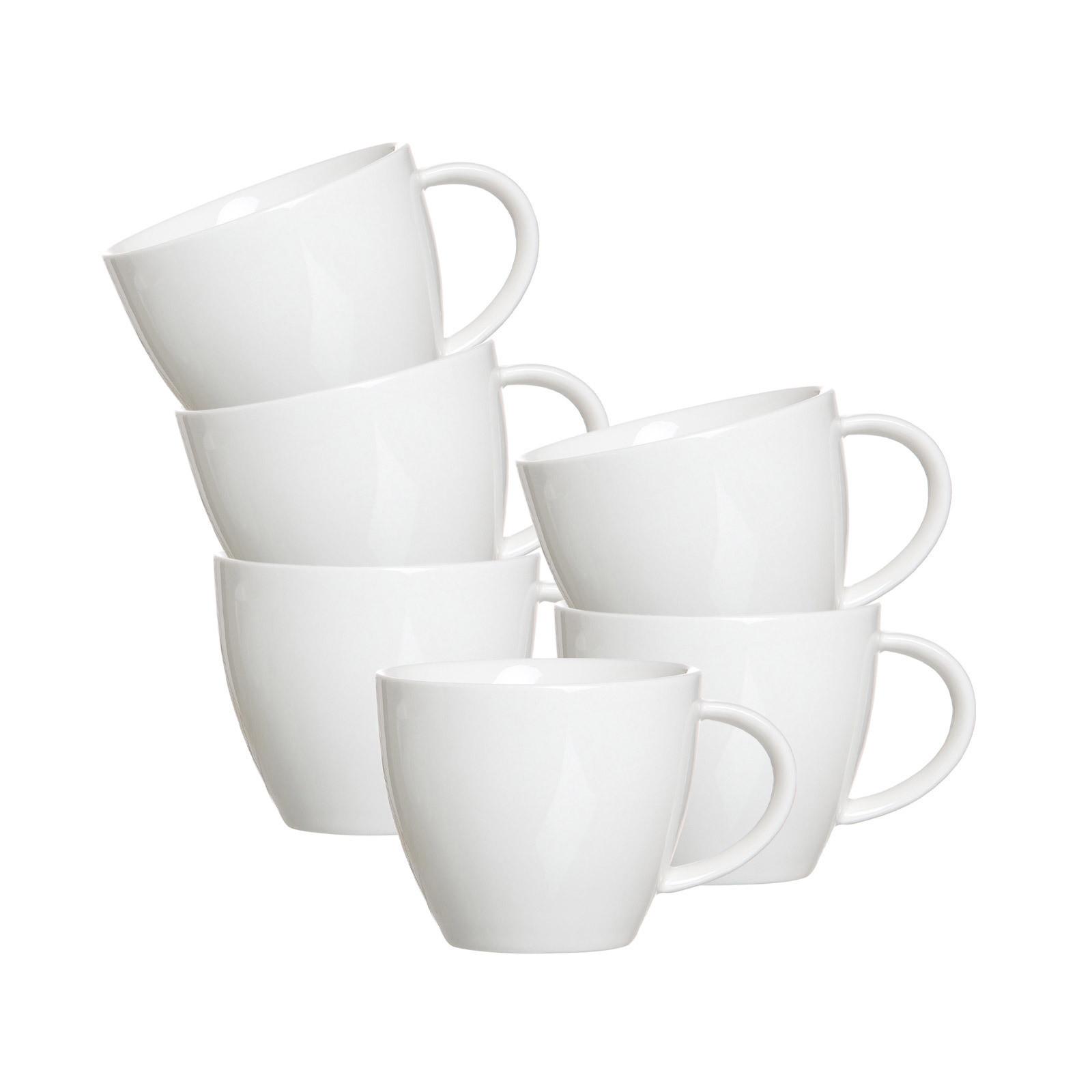 KAFFEEOBERE Melodie weiß 190 ml 6er Set - Weiß, Keramik (0.19L) - Ritzenhoff Breker