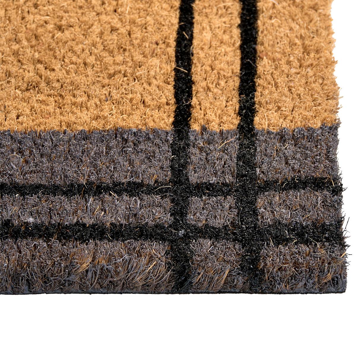 FUSSMATTE Naturfarben 60/90 cm Katze Hund Kokosfasern Maragang - Naturfarben, Textil (60/90cm) - Beliani