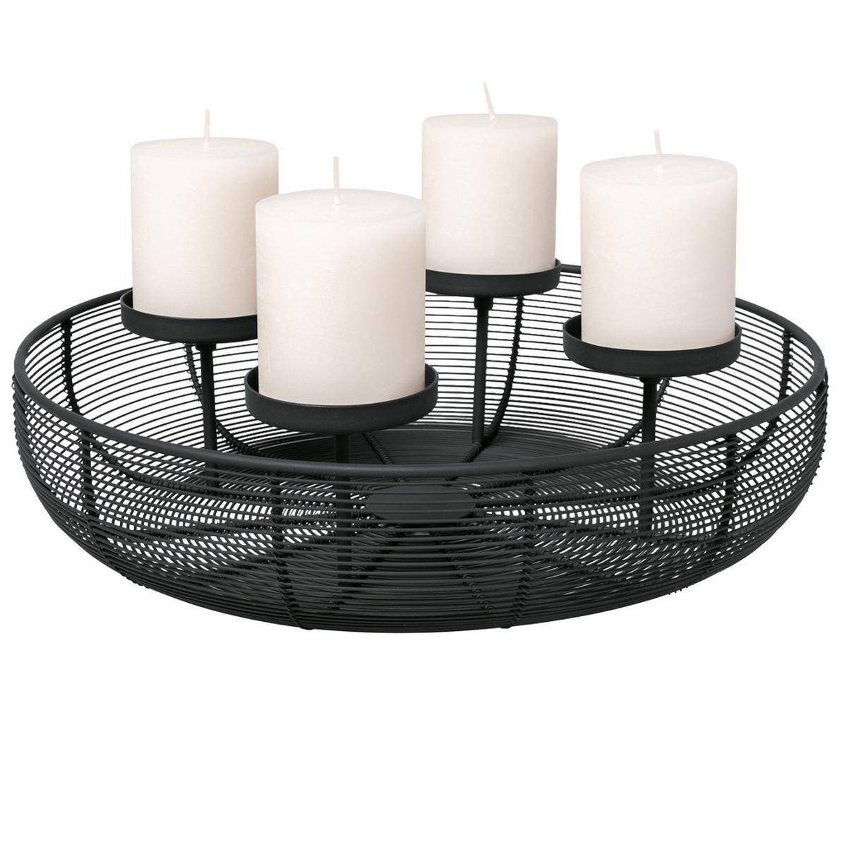 ADVENTSKRANZ Christmas Chic schwarz ø 36 cm - Schwarz, Metall (36/10cm) - Villeroy & Boch
