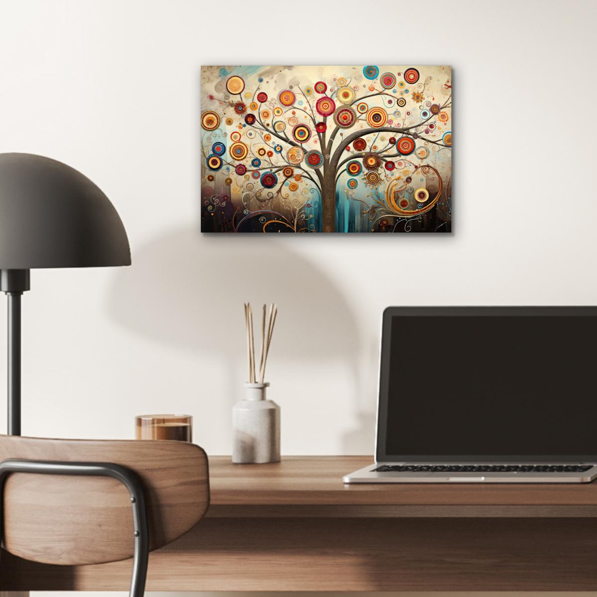 METALLBILD Baum - Baum des Lebens - Farbe 30x20 cm - Braun, Metall (30/20cm) - MuchoWow