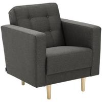 POLSTERSESSEL Kazia Flachgewebe anthrazit - Anthrazit, Kunststoff (75/81/83cm) - 58aufmkessel