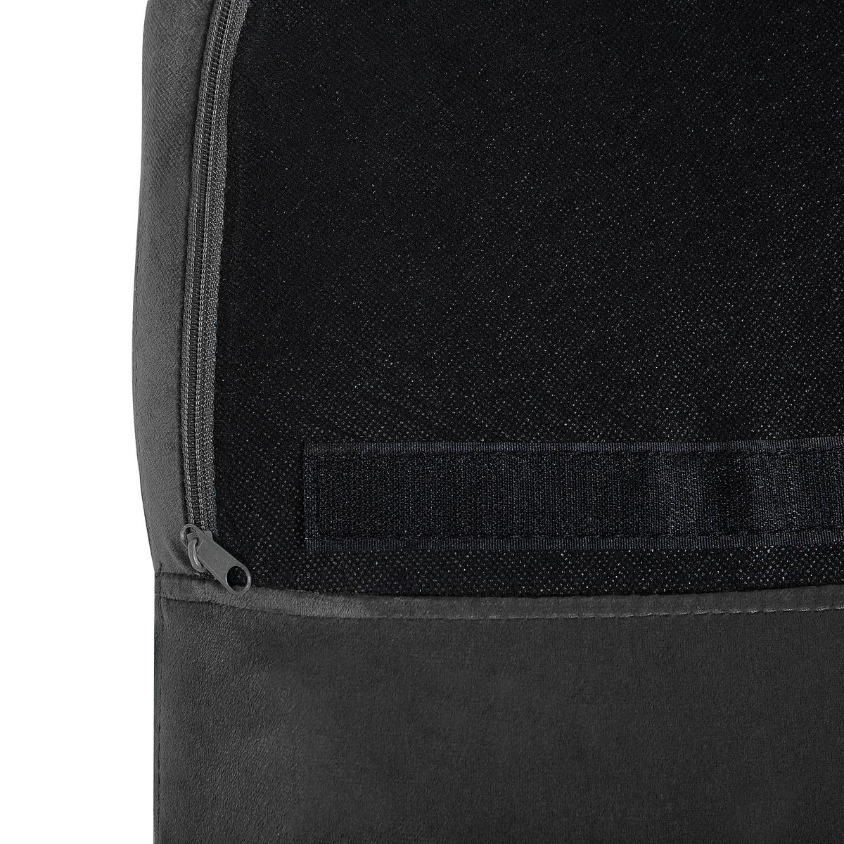 SCHAUKELSESSEL Samtstoff Dunkelgrau Ellan - Hellbraun/Schwarz, Textil (71/97/90cm) - Beliani