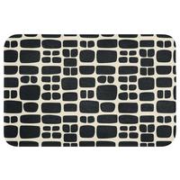 BADEMATTE Modern - Bio - Schwarz 60x40 cm - Anthrazit, Textil (60/40cm) - OnlyWow