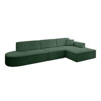 ECKSOFA Ottomane Rechts IREA-L2-v4 - 327x165x77 cm Grün - Currygelb, Holzwerkstoff/Textil (327/165cm) - ALTDECOR