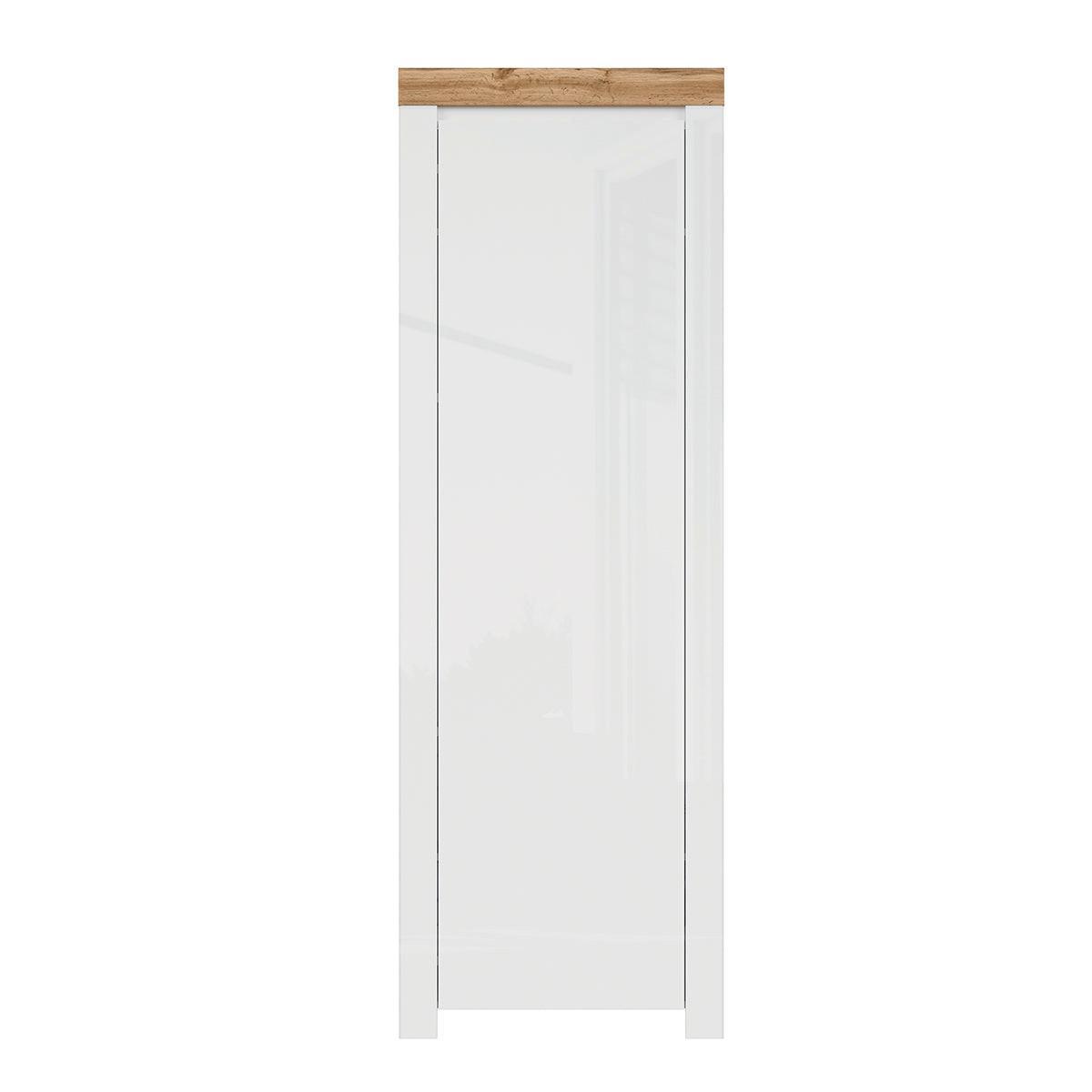VITRINE Hella Weiß und Holz - Weiß, Holzwerkstoff (68/203/37cm) - Petits-meubles