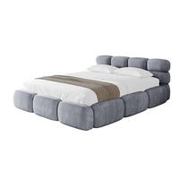 POLSTERBETT mit Bettkasten und Lattenrost, Boxbett ohne Matratze - NOMA 140x200 Grau - Grau, Holzwerkstoff/Textil (140/200cm) - ALTDECOR