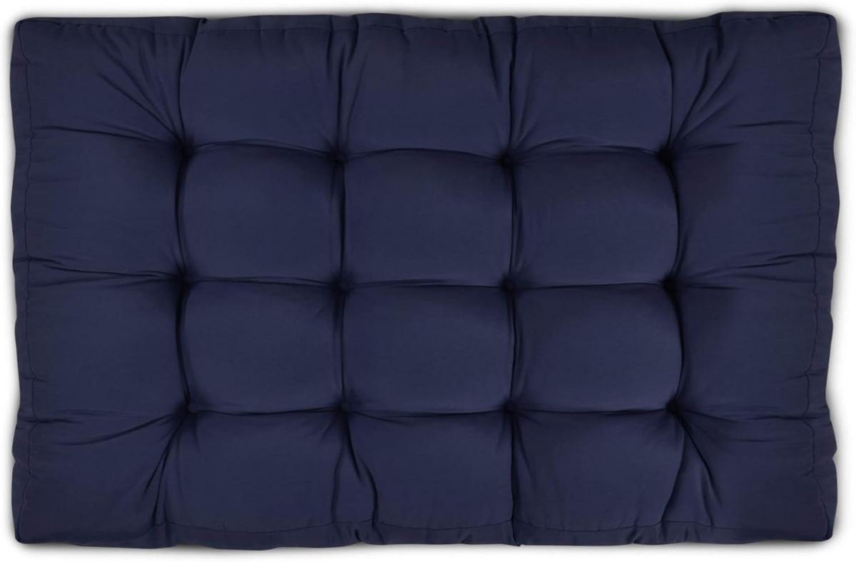 PALETTENKISSEN ECO Style Sitz 120x80x15cm Dunkelblau + Rücken (2tlg) - Dunkelblau, Textil (80/15/120cm) - Beautissu 