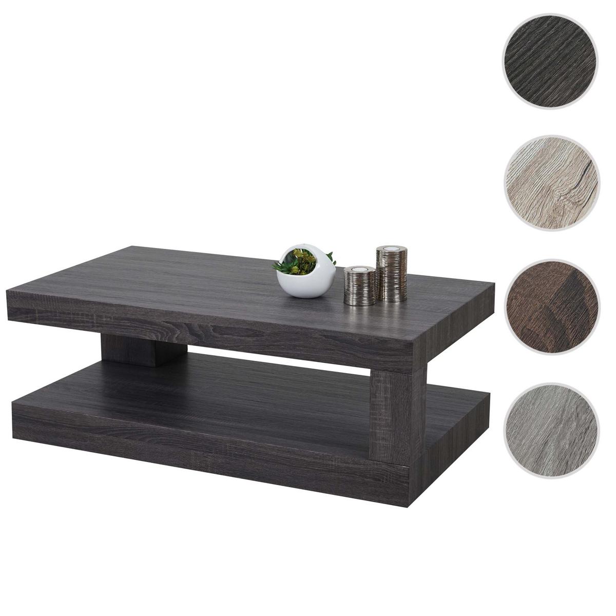 COUCHTISCH rechteck Eiche Schwarzbraun Dekor - Mooreichefarben, Holzwerkstoff (60/110/40cm) - MCW