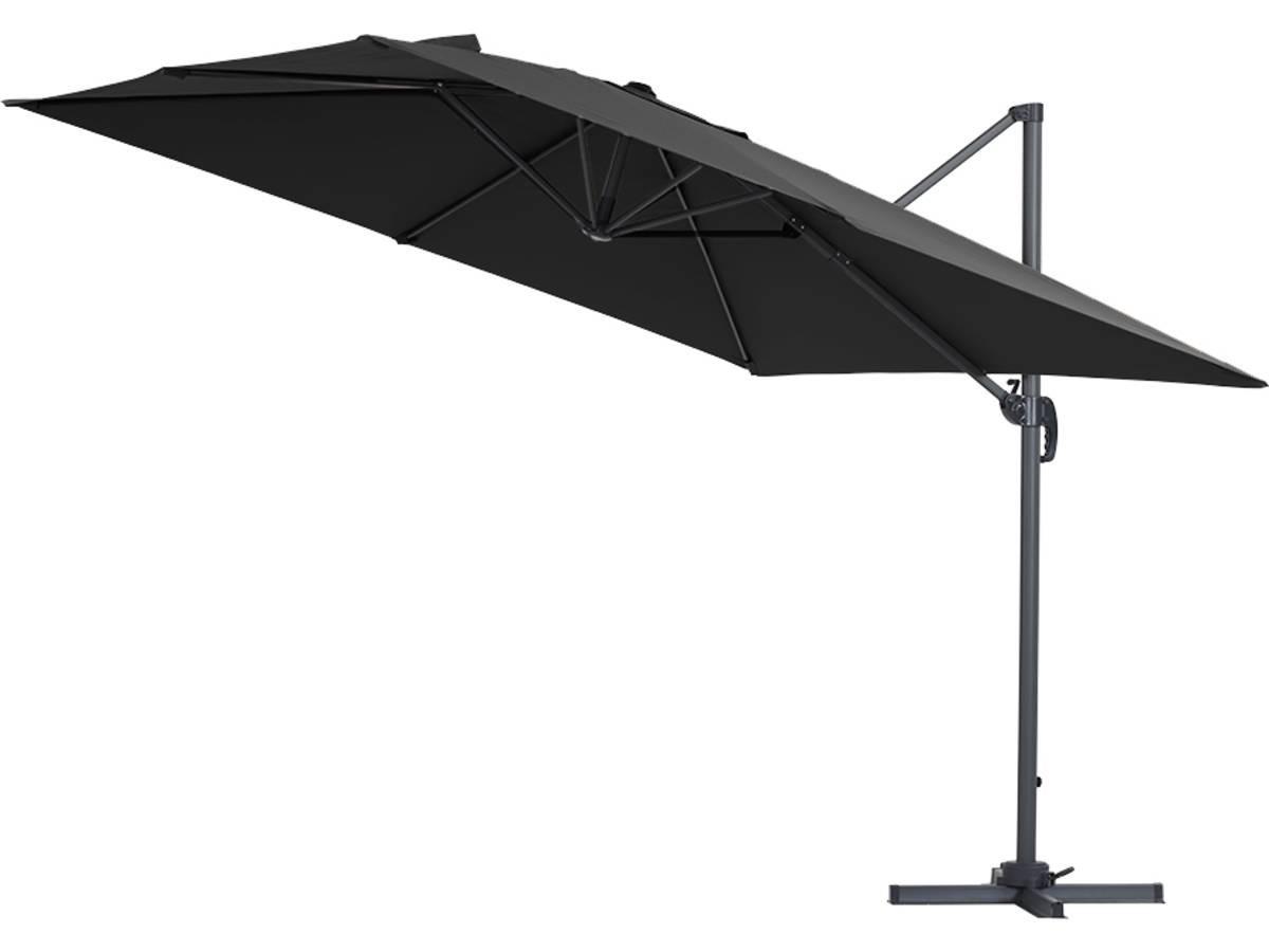 SONNENSCHIRM sun 3 Schwarz - Schwarz, Metall (300/300cm) - Habitat Garten