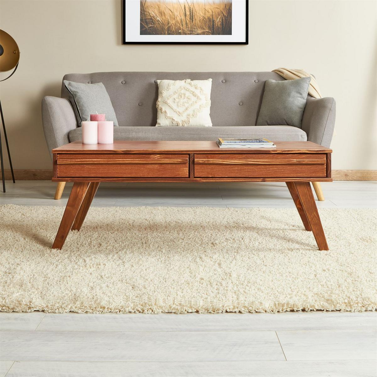 COUCHTISCH JONA Kastanie - Kastanienfarben, Holz (50/110/42cm) - IDIMEX