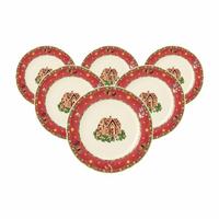FRÜHSTÜCKSTELLER Marieluise Weihnachtsnostalgie creme ø 20 cm 6er Set - Creme, Keramik (20.1cm) - Seltmann Weiden