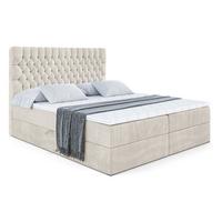 BOXBETT mit Matratze H4 und Lattenrost - SERENE - 140x200 - H4 - Creme - Creme, Holzwerkstoff (140/200cm) - ALTDECOR