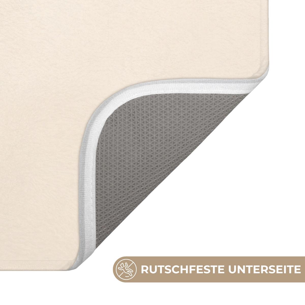 BADEMATTE Wale - Spritzer - Kreis - Dunkelblau 60x120 cm - Dunkelblau, Textil (60/120cm) - OnlyWow
