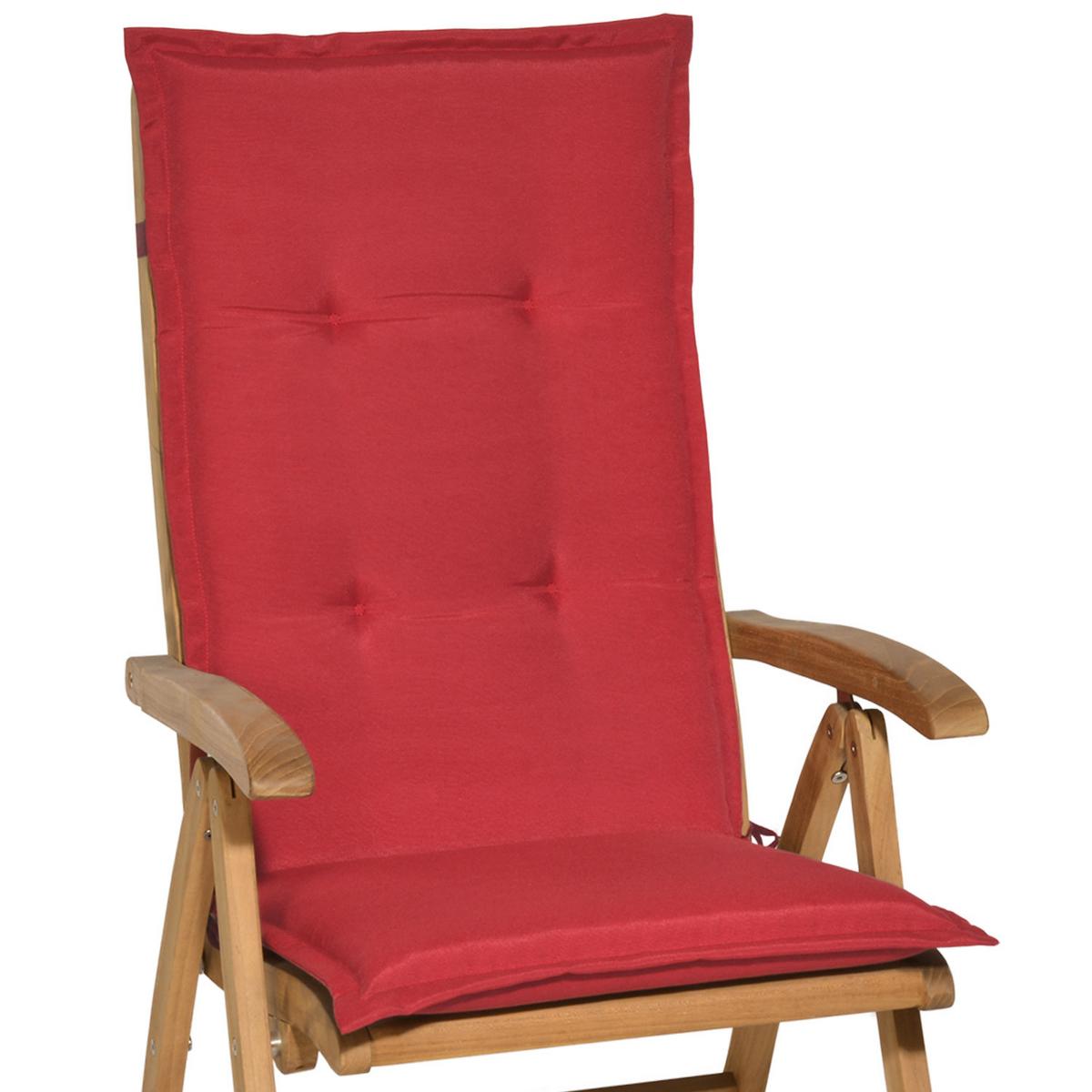 HOCHLEHNERAUFLAGE Loft HL 120/50/6 Rot - Rot, Textil (50/6/120cm) - Beautissu 