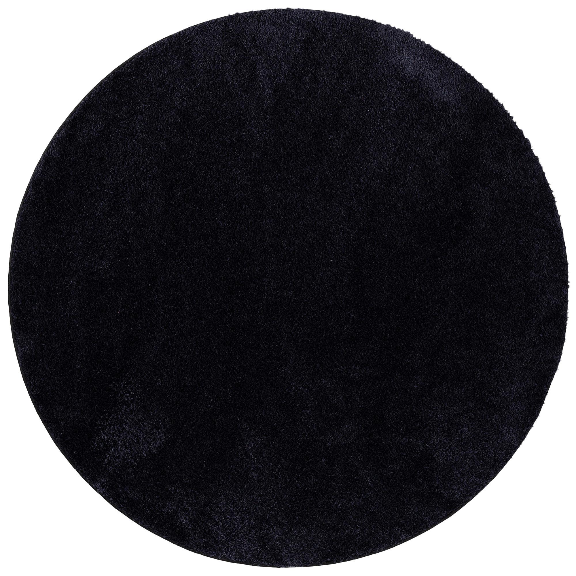 HOCHFLOR SHAGGY TEPPICH PALACE RUND - Schwarz, Textil (133/133cm) - Snapstyle