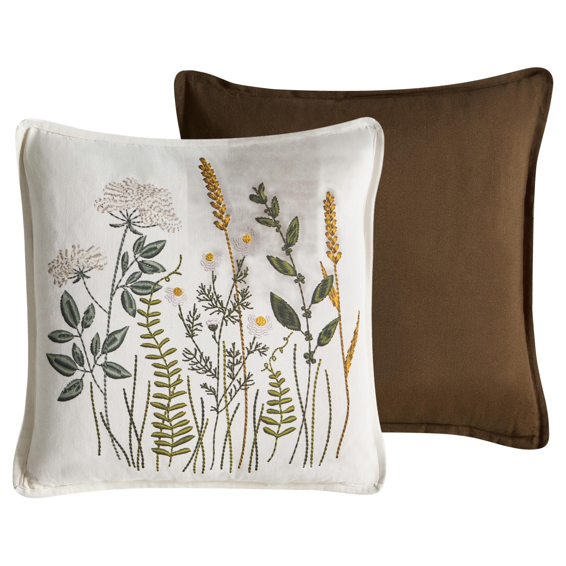 DEKOKISSEN 2er-Set Weiß 45/45 cm Knema - Weiß, Textil (45/45cm) - Beliani