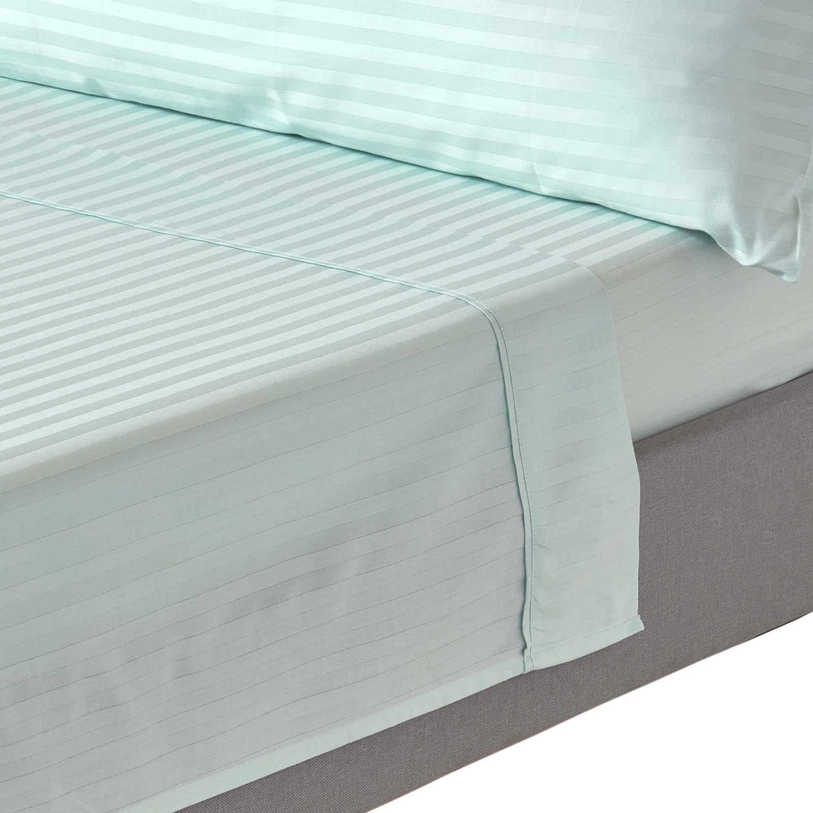 DAMAST-BETTLAKEN ohne Gummizug, 100% Ägyptische Baumwolle - Blau, Textil (240/300cm) - Homescapes