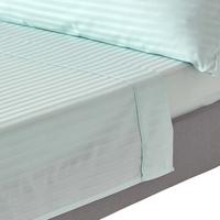 DAMAST-BETTLAKEN ohne Gummizug, 100% Ägyptische Baumwolle - Blau, Textil (178/255cm) - Homescapes
