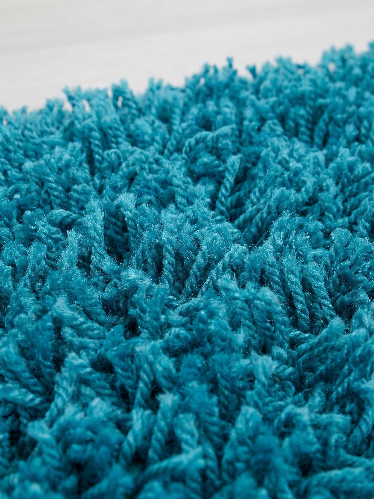 HOCHFLORTEPPICH RHEIN, einfarbig, aus Polypropylen, Türkis, 80 x 150 cm - Blau, Textil (150/80cm) - KADIMA DESIGN
