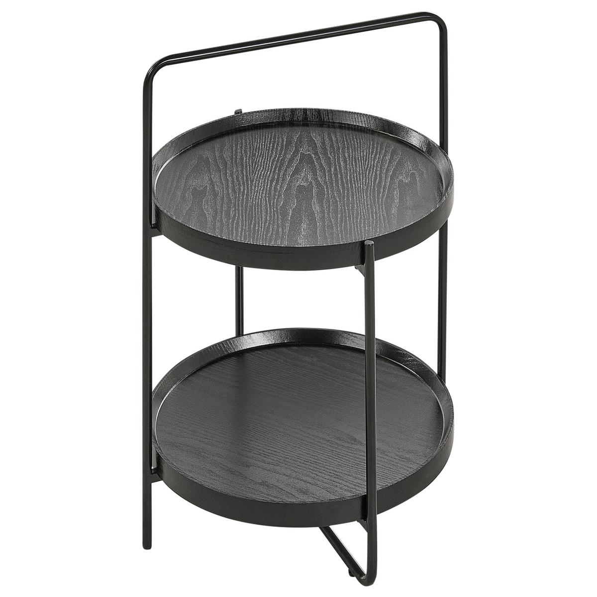 BEISTELLTISCH Schwarz Evart - Schwarz, Holzwerkstoff (45/45/64cm) - Beliani