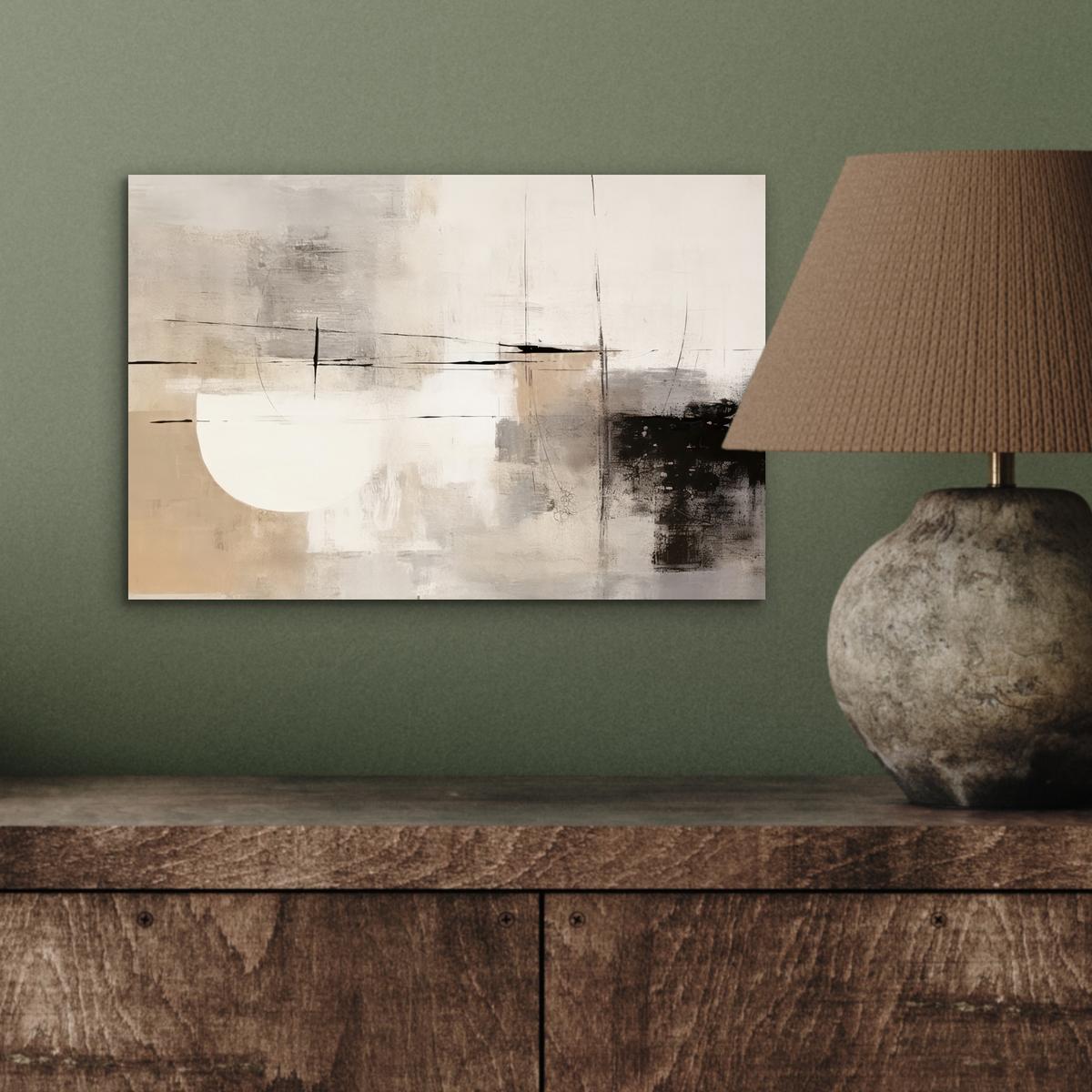 METALLBILD Abstrakt - Kunst - Grau 30x20 cm - Hellgrau, Metall (30/20cm) - MuchoWow