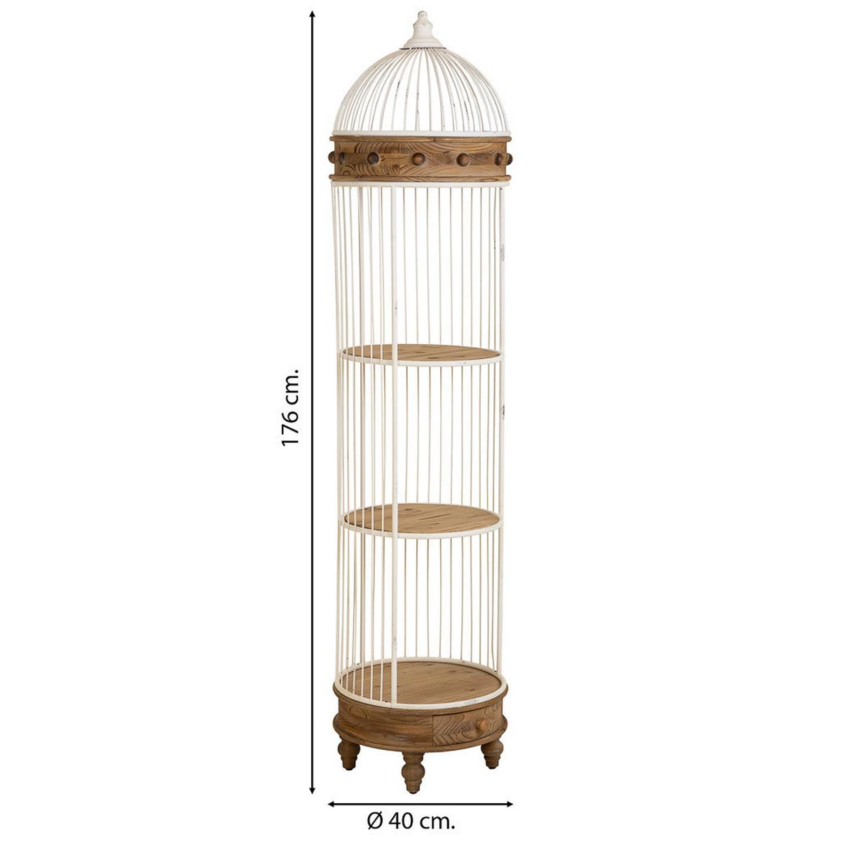 REGAL aus Holz und Metall 40x40x176 cm - Braun, Metall (40/176/40cm) - Wanderlust