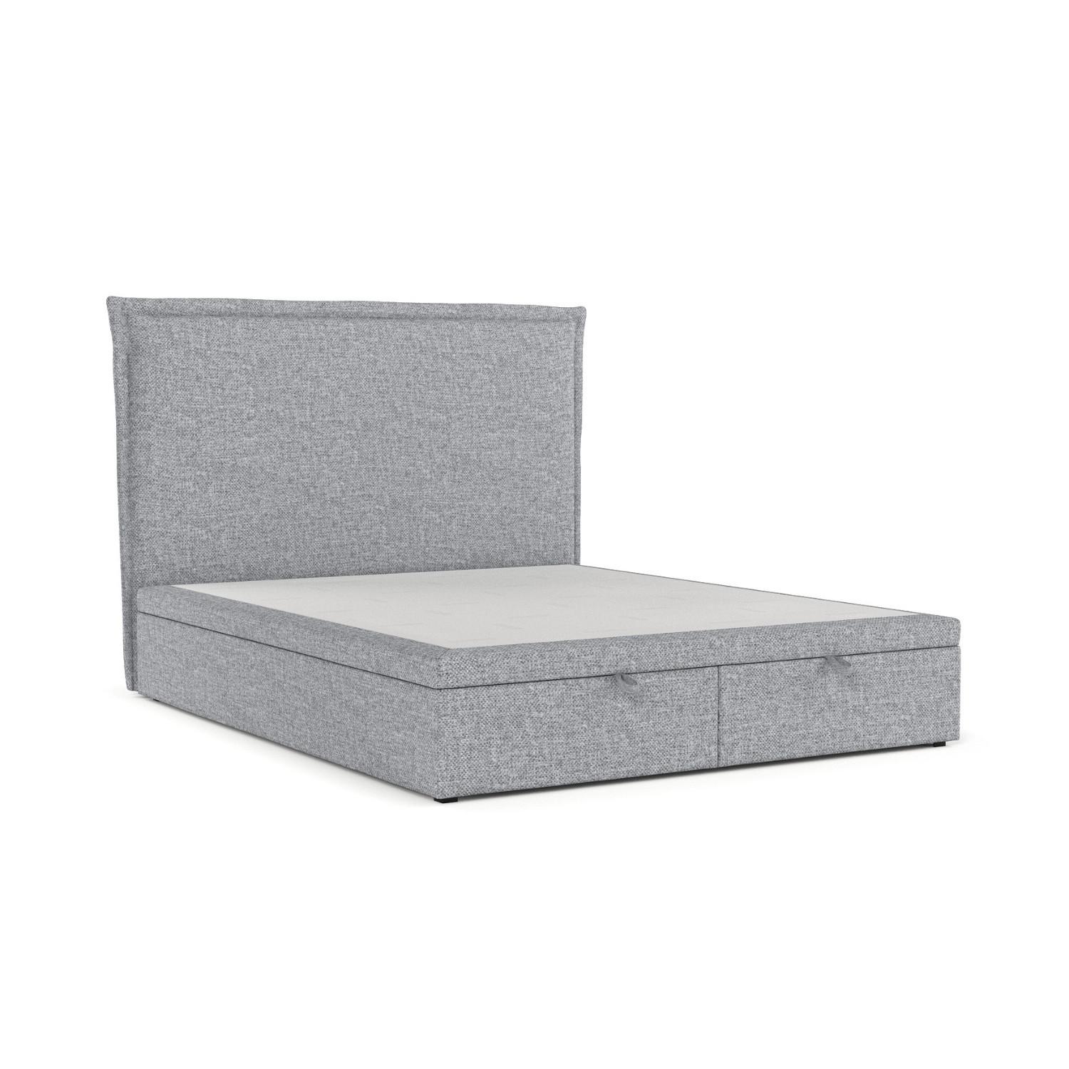 POLSTERBETT Eliot mit Stauraum 140/200 cm Grau im Alta Stoff - Schwarz/Grau, Holz/Holzwerkstoff (140/200cm) - AltaBeds
