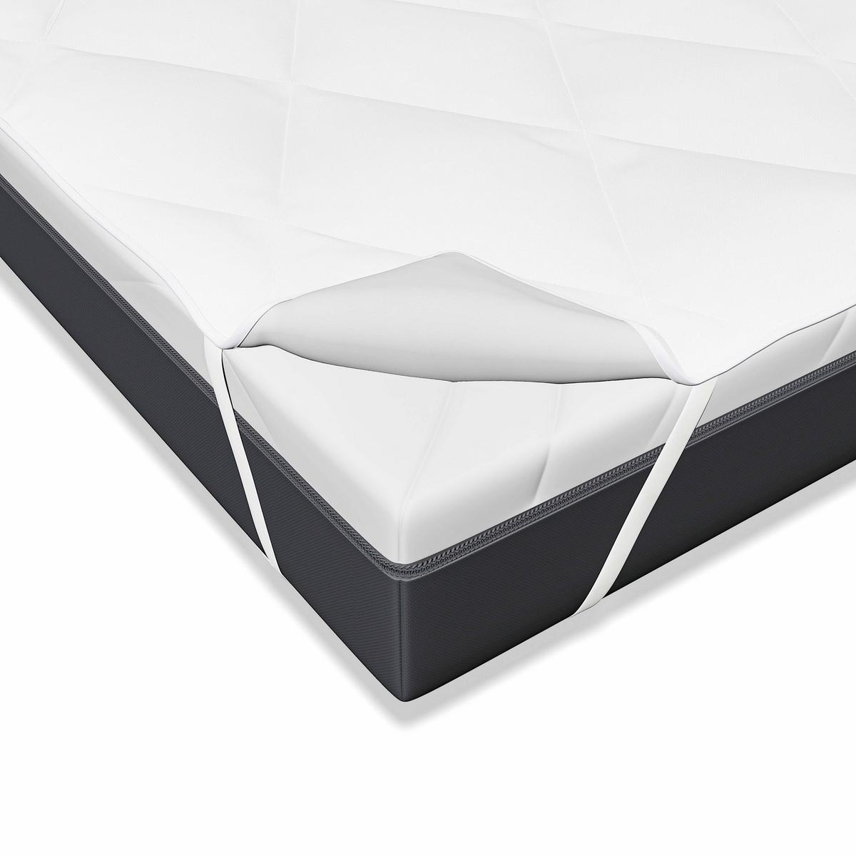 TOPPER für ruhigen Schlaf auf harter Matratze 160 x 200 cm - Weiß, Textil (160/200cm) - Schlaftroll
