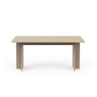 TISCH ausziehbar von 165,6 bis 200 cm in dunkler königlicher Eichenoptik 165,6/90/73,7 cm - Eschefarben, Holzwerkstoff (85.3/90/73.7cm) - Calicosy