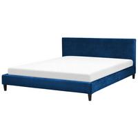 POLSTERBETT 180/200cm Dunkelblau Fitou - Dunkelblau, Textil (180/200cm) - Beliani