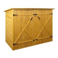 1ER-FAHRRADGARAGE Braun - Braun, Holz (184/152/98cm) - MCW