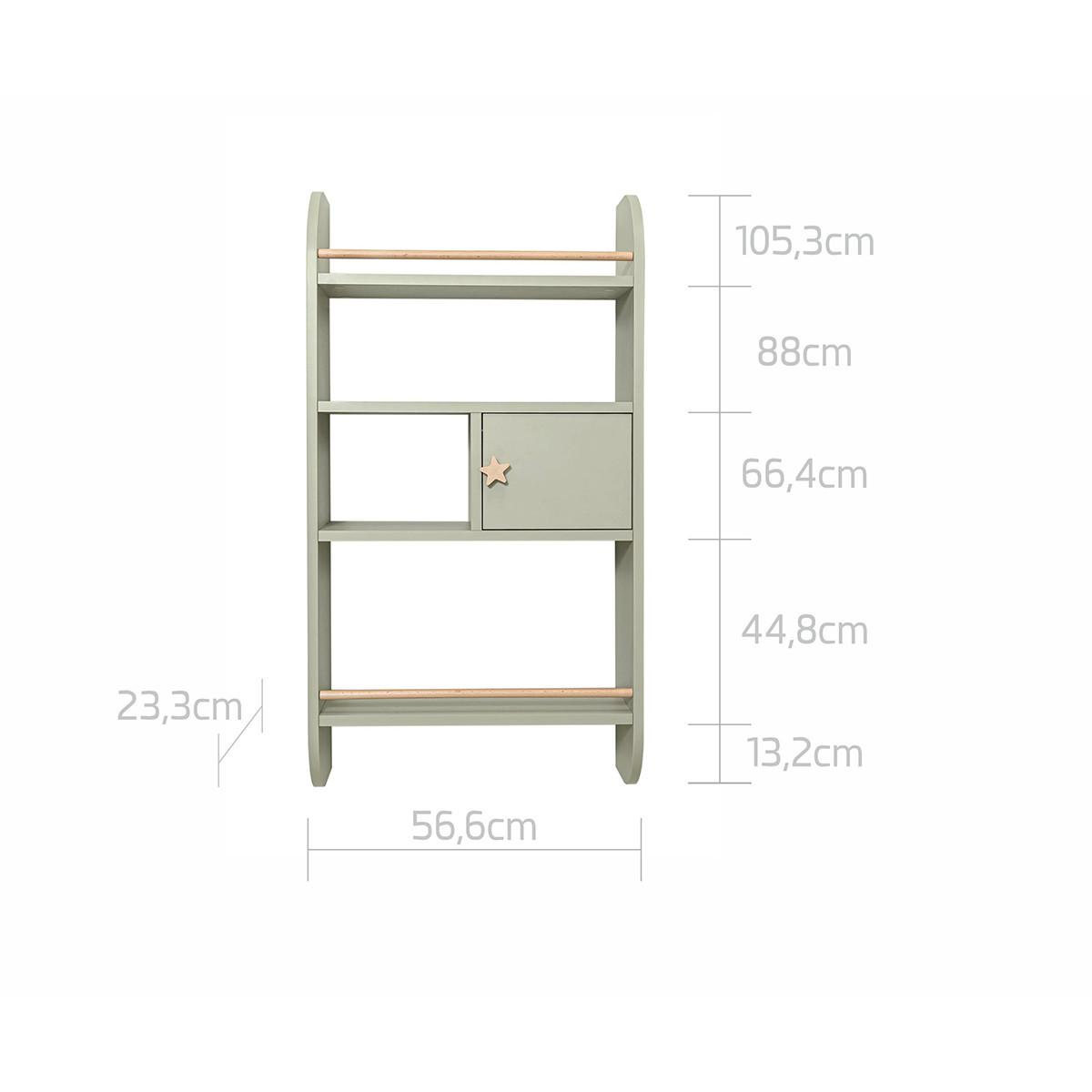 WANDBOARD Rainbow Grün - Grün, Holzwerkstoff (57/105/23cm) - Petits-meubles