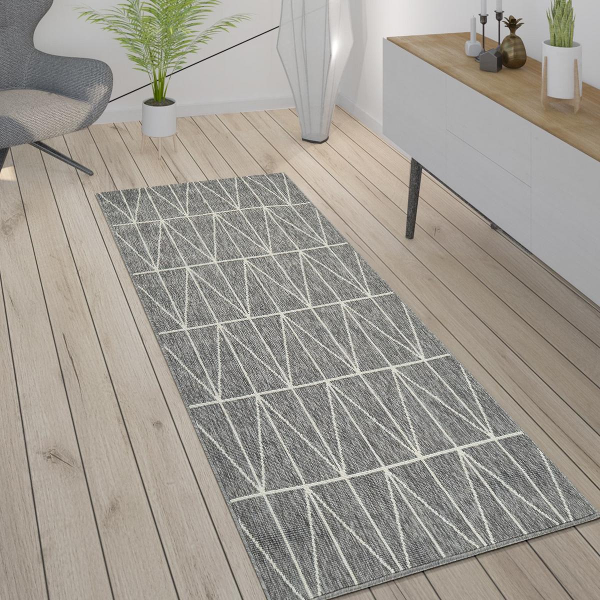 OUTDOORTEPPICH, geometrisch, Grau, 80 x 150 cm - Grau, Textil (150/80cm) - KADIMA DESIGN