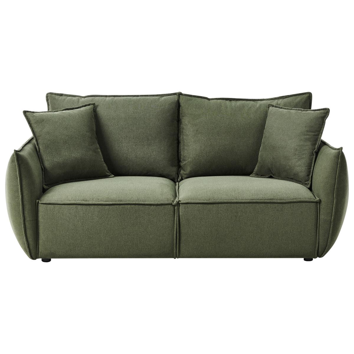 SOFA-SET 5-Sitzer Stoff Grün Kunes - Grün, Textil (190/82/92cm) - Beliani