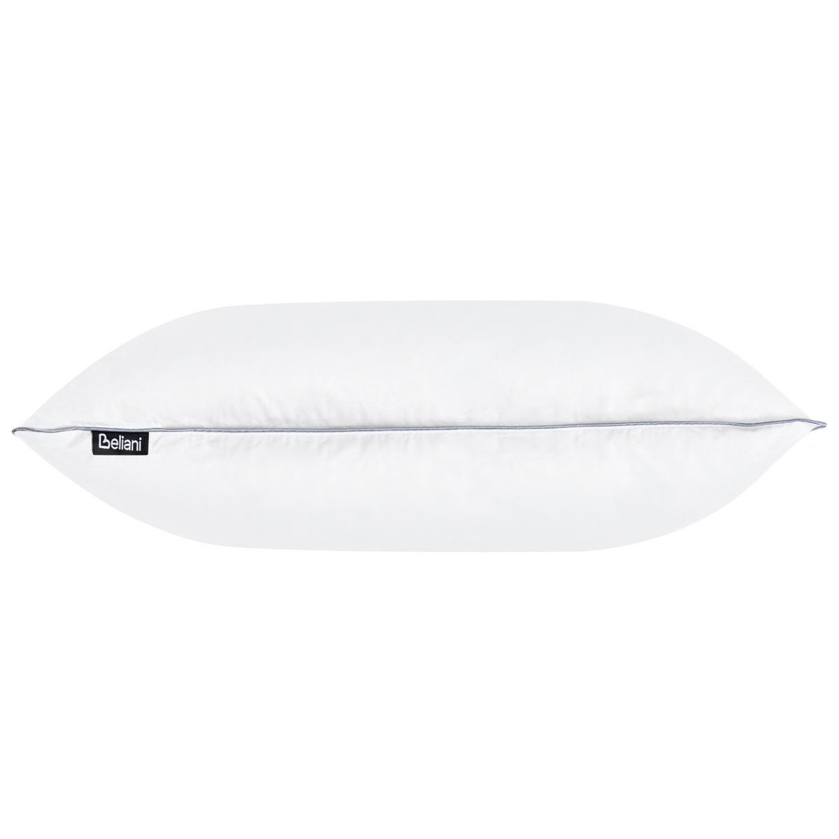 KOPFKISSEN Weiß Hoch 50/60 cm Teide - Weiß, Naturmaterialien (60/50cm) - Beliani
