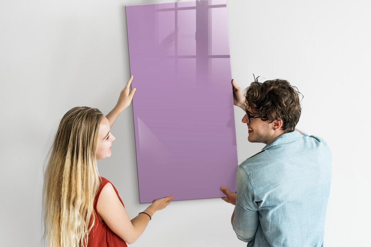 MAGNETTAFEL 60x120 Flieder schwarzer Marker - Violett, Glas (60/0.4/120cm) - TULUP