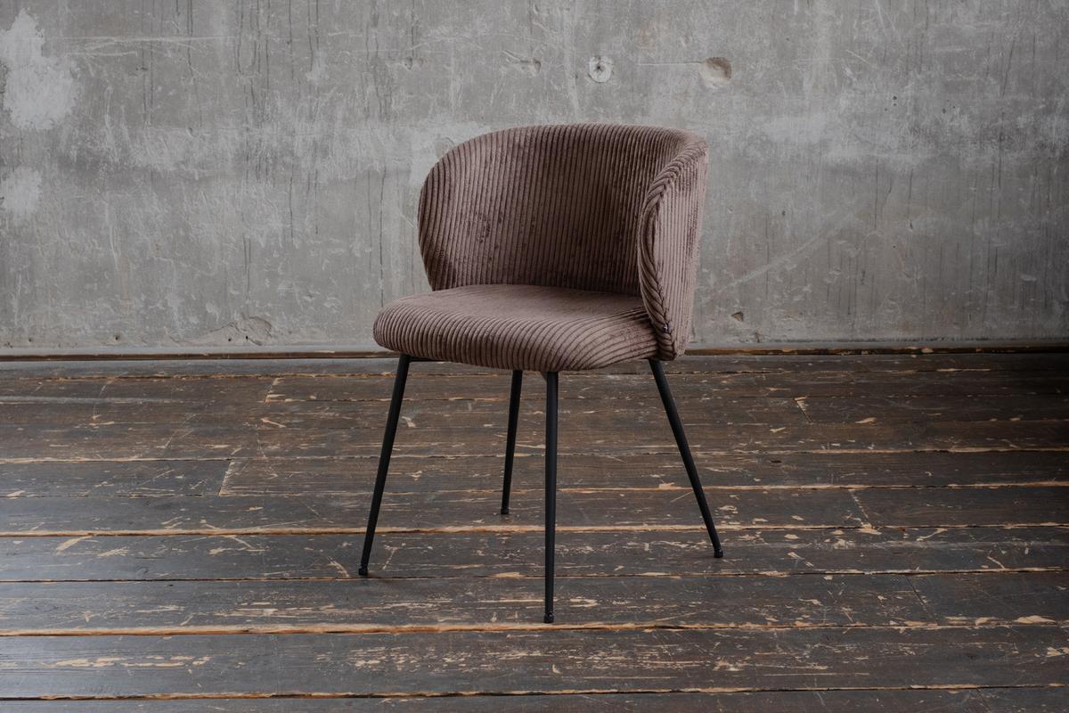 ESSZIMMERSTUHL LENA Braun Cord (1er-Set) - Braun, Textil (54/78/53cm) - KAWOLA