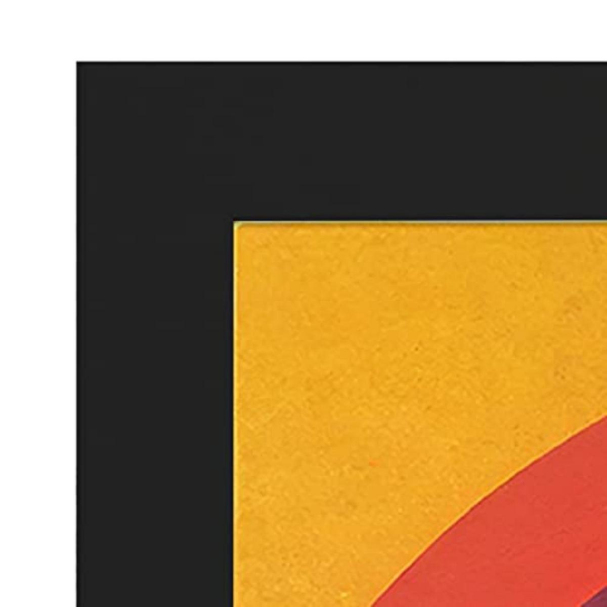 POSTER Set mit 4 Kreisförmig Abstrakt Moderne Galaxien A3 Schwarzer Rahmen - Schwarz, Papier (29.7/3cm) - Nacnic