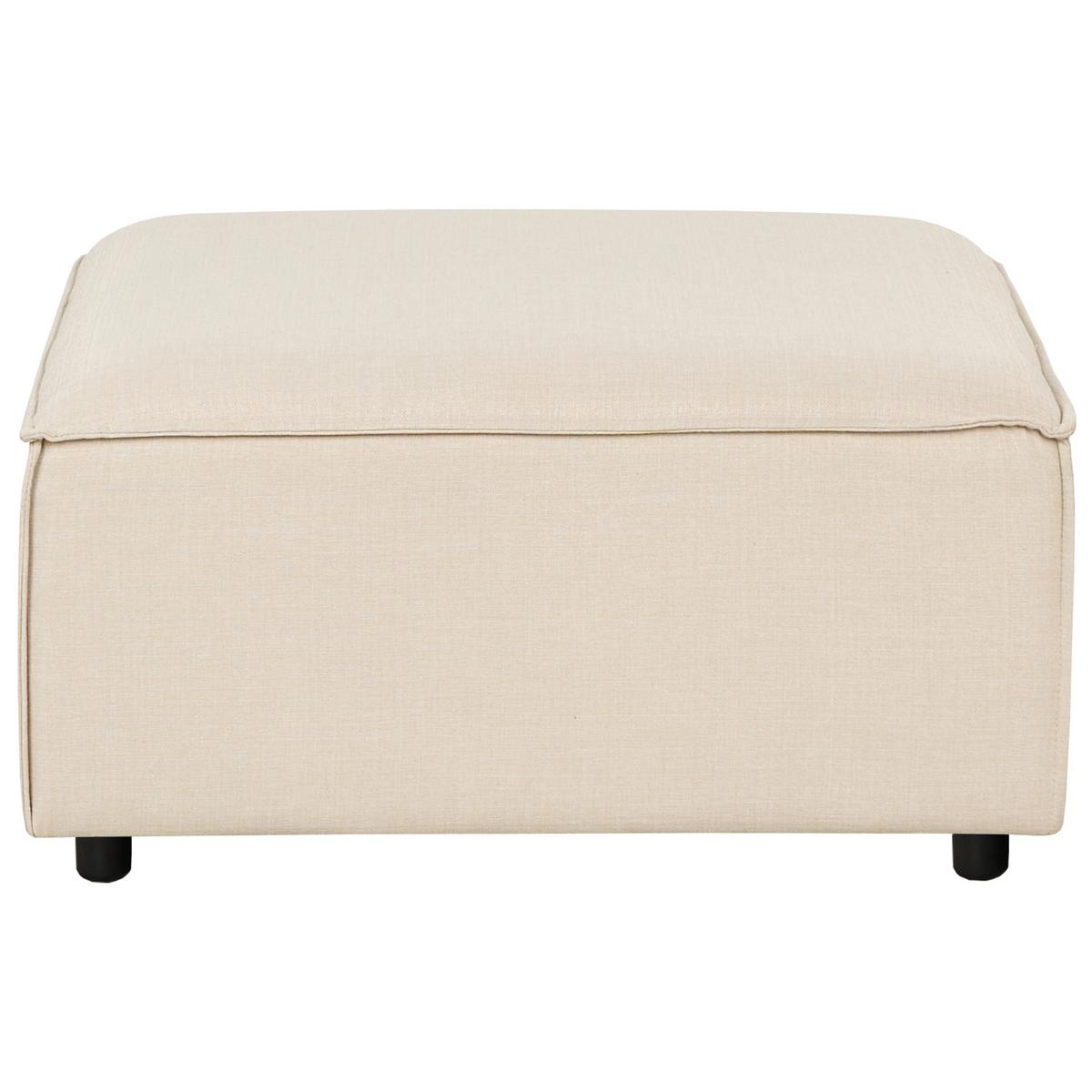 OTTOMANE Stoff Beige Ardal - Beige, Textil (86/45/86cm) - Beliani