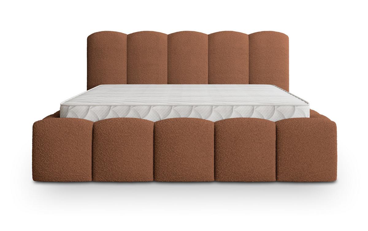 POLSTERBETT FALINA Q 120x200 cm mit Bettkästen - Kupferfarben - Kupferfarben, Holz/Textil - MASSENO