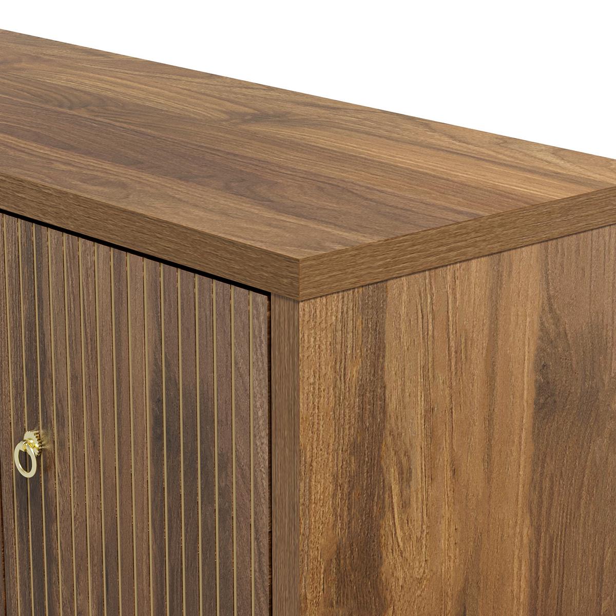 SIDEBOARD Elegantes in Walnuss Optik, 147/40/80cm - Ahornfarben, Holzwerkstoff (147/80/40cm) - Urban Meuble