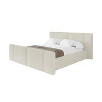 POLSTERBETT mit Bettkasten, Fußteil und Lattenrost, Bett mit Matratze H3/H4 - RIVO-Z 180x200 Creme - Sahara, Holzwerkstoff/Textil (180/200cm) - ALTDECOR
