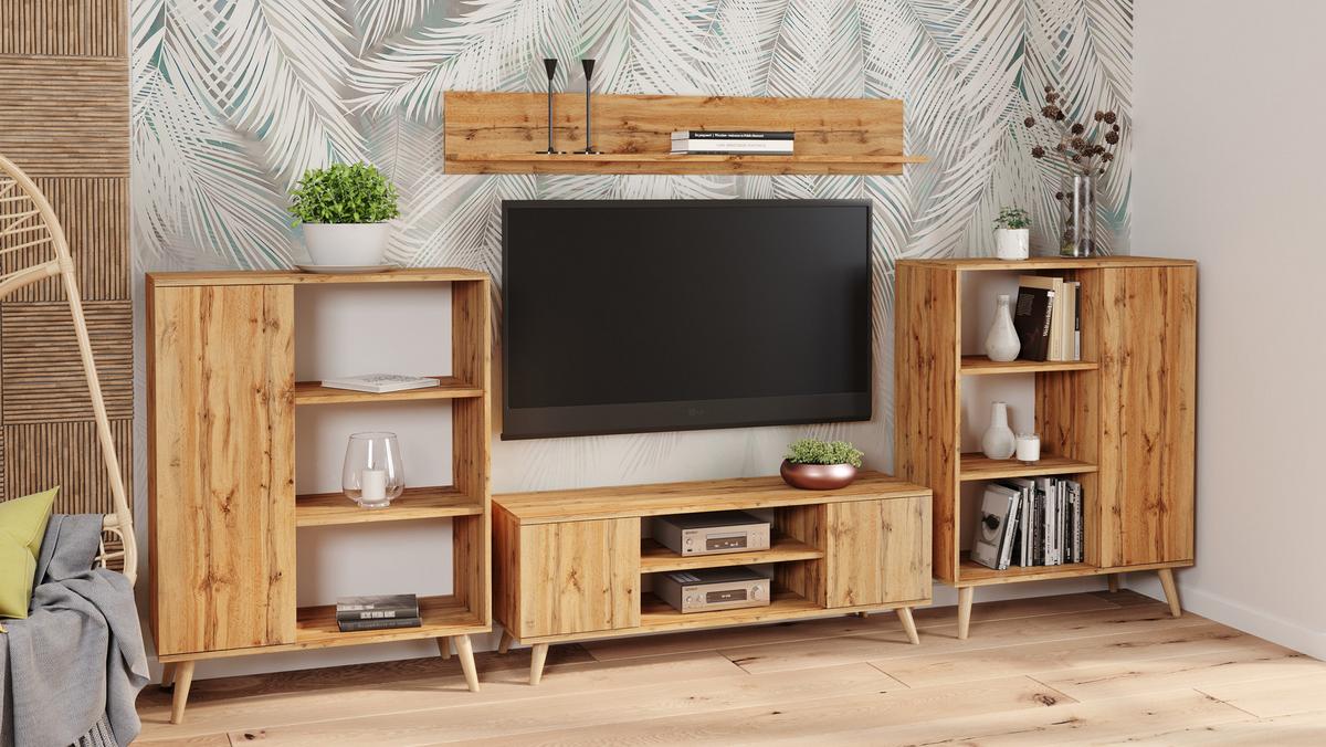 LOWBOARD Focus - Eichefarben, Holzwerkstoff (40/50/135cm) - RAUMHIRSCH FURNITURE